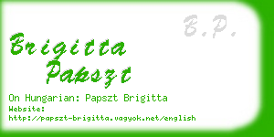 brigitta papszt business card